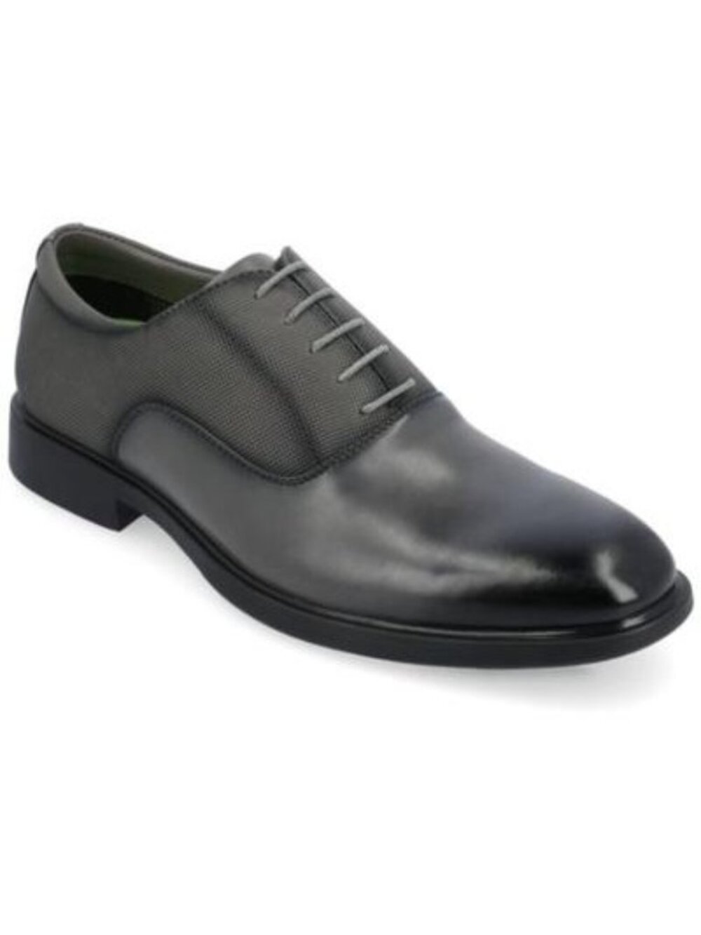 Vance Co. Mens Faux Leather Vincent Plain Toe Oxford Shoes Grey Size 8 NWB